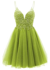 Clarentine | Discover the Perfect Dusty Blue Homecoming Dress for Your Big Night - Olive Green - PromDressClub